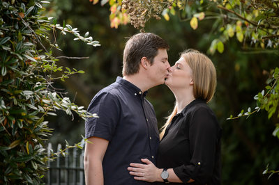 loving kiss in the Sheffield Botanical Gardens