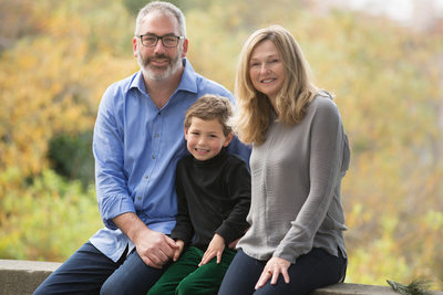 classic family photograph with clean natural background