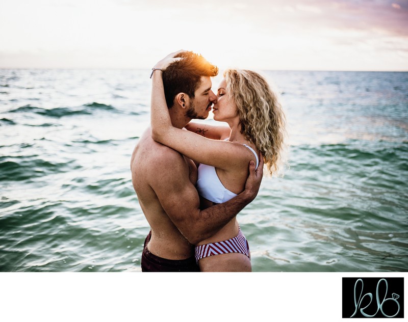 Couple in Love on the Beach in Cancun Couple in Love on the Beach in Cancun