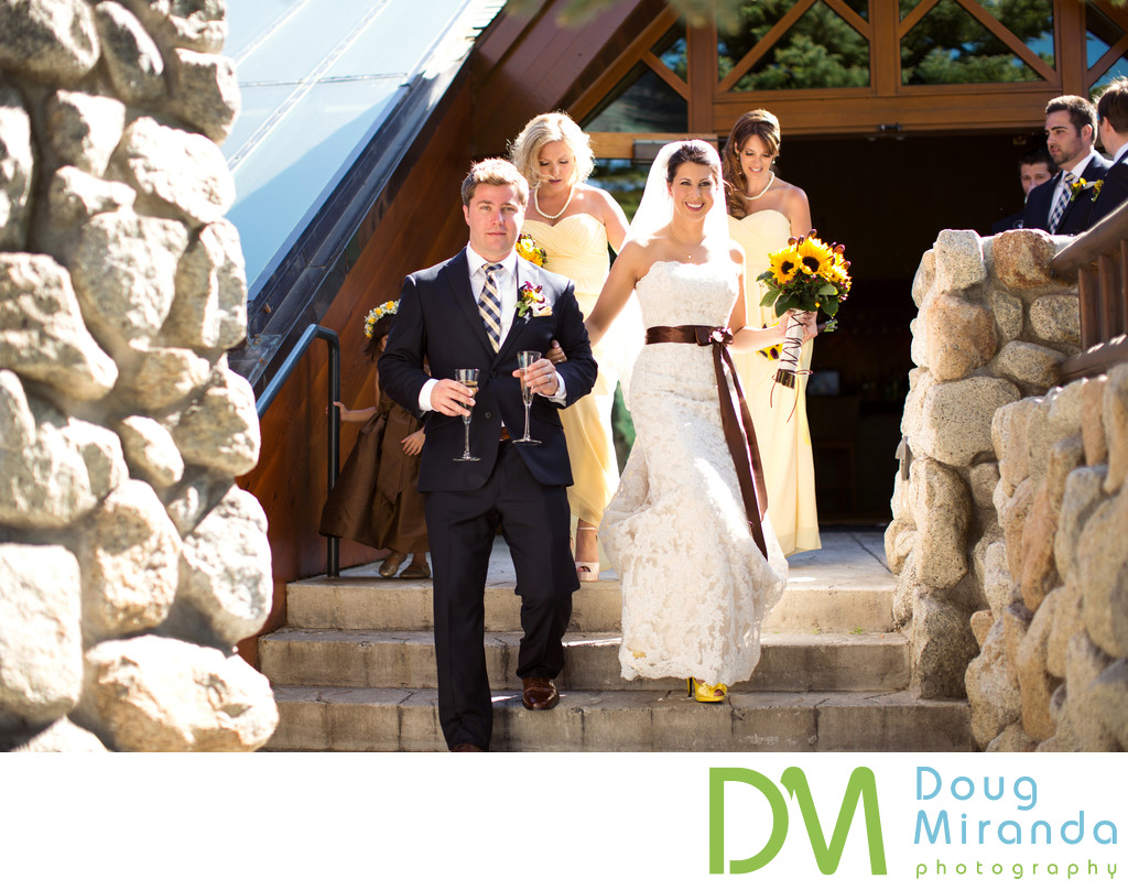 Bride and Groom at Edgewood Tahoe Golf Course Wedding