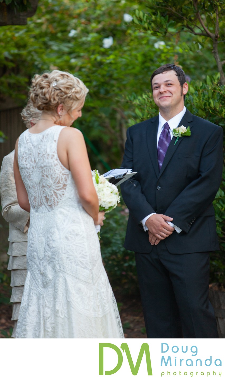 Wine and Roses Wedding Ceremony Picture