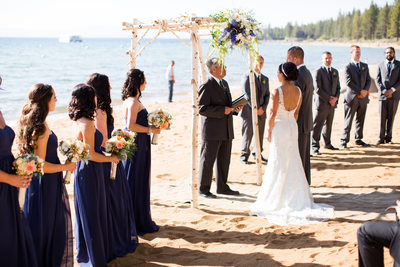 Zephyr Cove Beach Wedding Ceremony Pictures