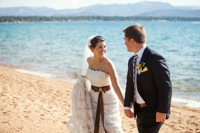 Beach Wedding Pictures at Edgewood Tahoe