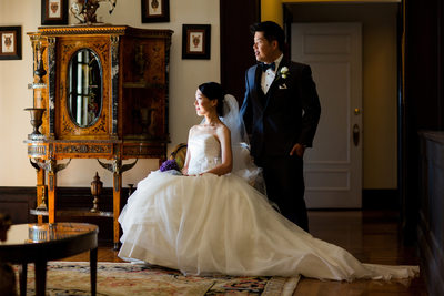 Bride and Groom Photos at Grand Island Mansion Wedding
