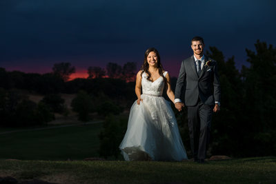 Auburn Valley Golf Club Wedding Sunset Photos