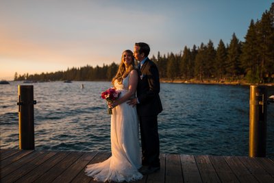 Elopement pictures Zephyr Cove Lake Tahoe