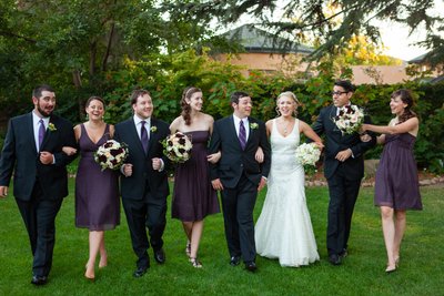 Wine and Roses Bridal Party Wedding Pictures 