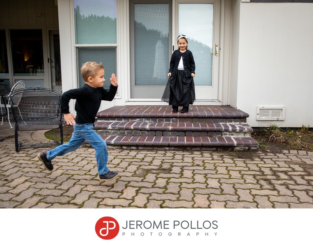 Children Play During Lifestyle Portrait Session