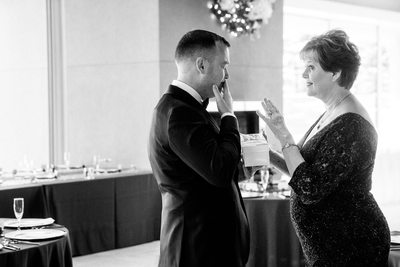 Groom Cries with Mother of bride Hagadone Event Center
