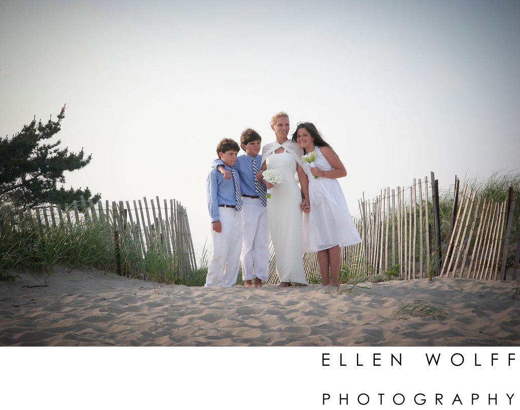 l i beach wedding photo
