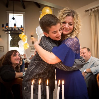 bar mitzvah candle lighting at Rothmanns Steakhouse