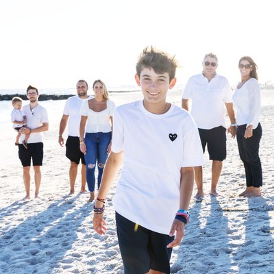 Bar Mitzvah portrait session on the beach