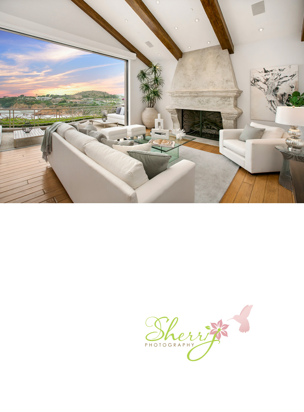 199 Emerald Bay sunset living room