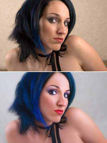 blue hair girl