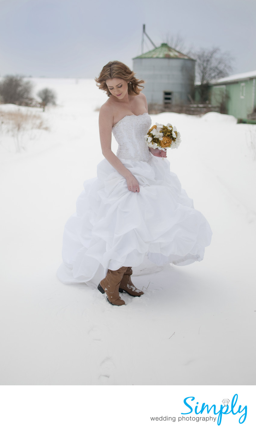 Wedding Dress in the Cold