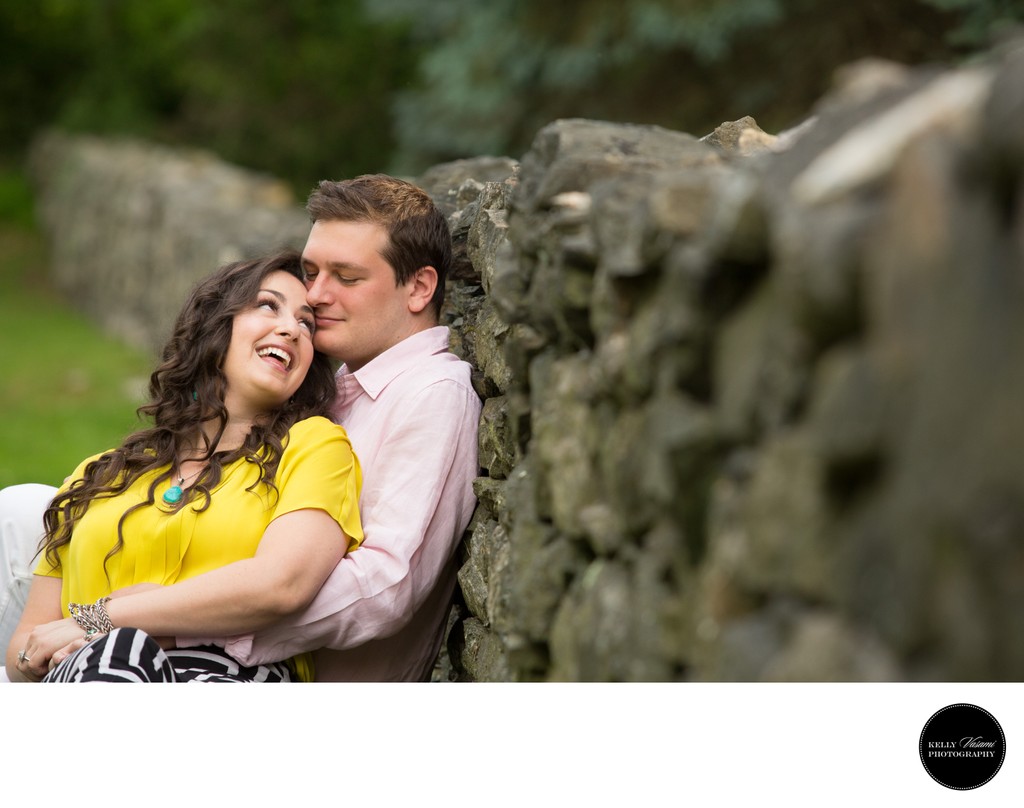 Stone Wall Engagement Session | Scarsdale NY
