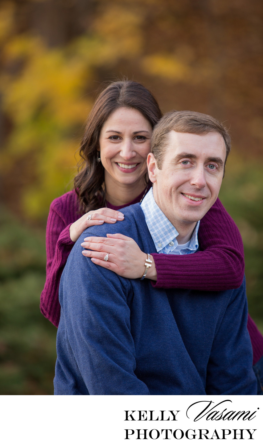 Colorful Autumn Engagement Session in Connecticut