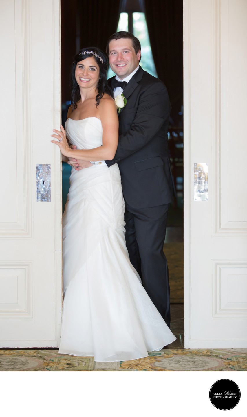 Bride and Groom Portrait at Sleepy Hollow Country Club