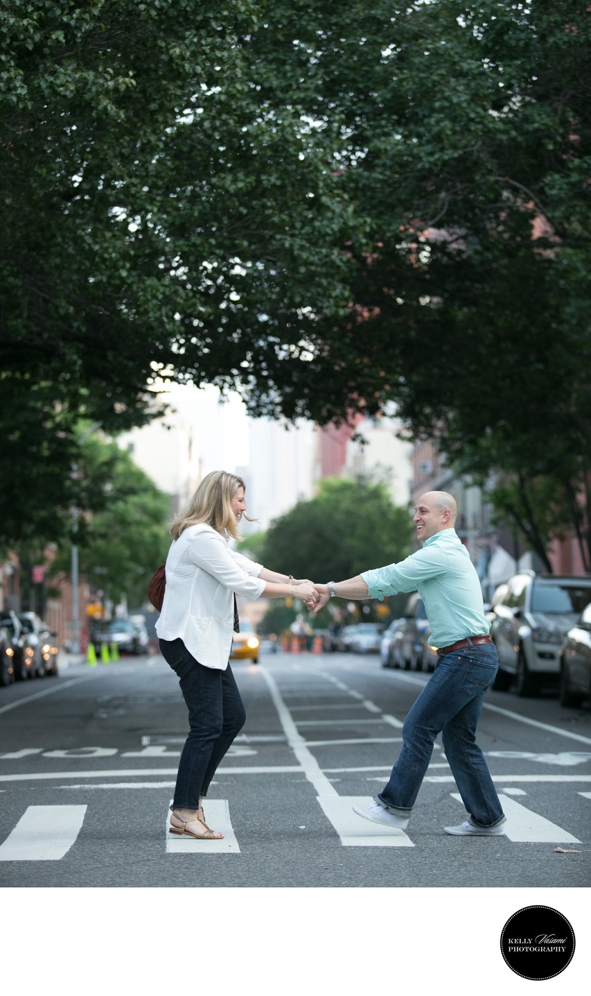 New York City Engagement Session | Crossing the Street
