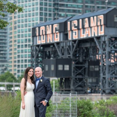 Long Island City Sign | Wedding Couple Photos