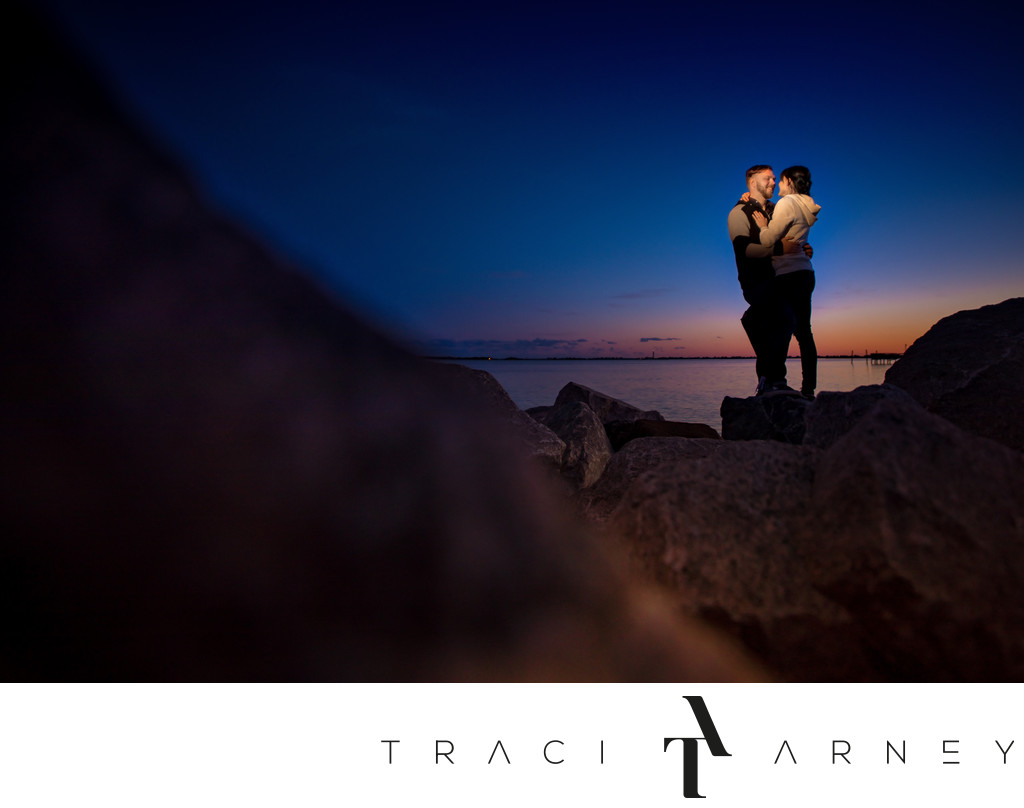 Sunset Engagement Session, Southport, NC