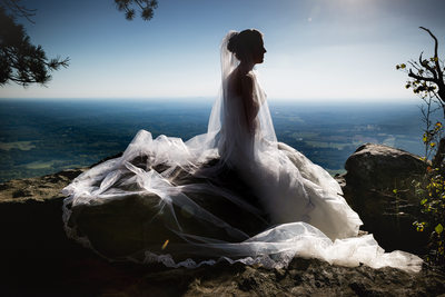 Pilot Mountain Bridal Portrait Greensboro Wedding Photographer