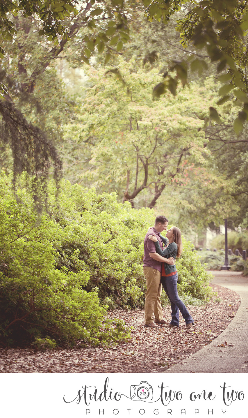 Engagement Photograph at Statehouse grounds in Columbia, SC