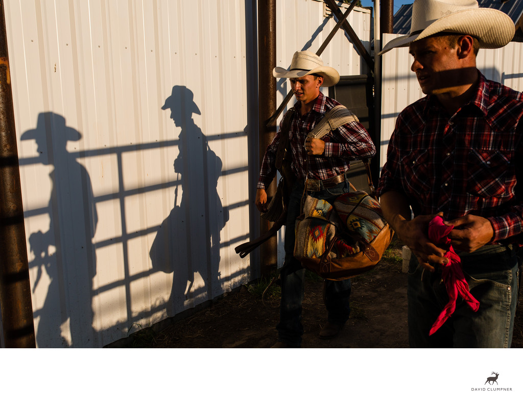 Plains Montana Rodeo Cowboy Shadows