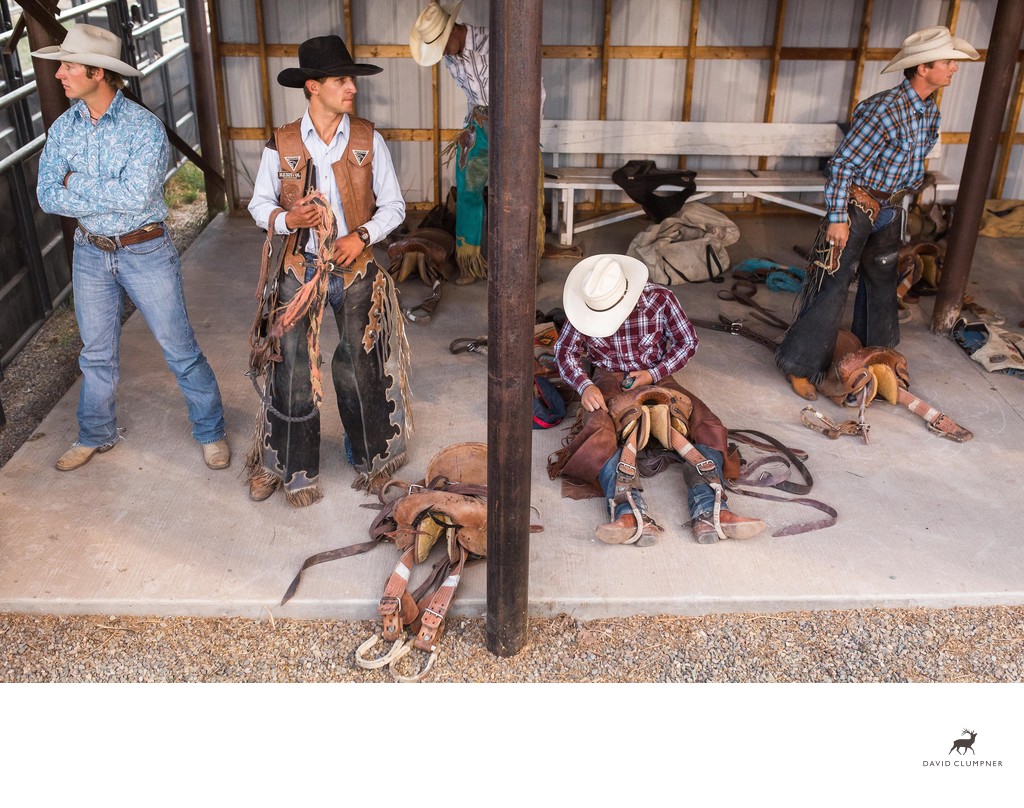 Cowboys Prepare at the Plains Montana Rodeo