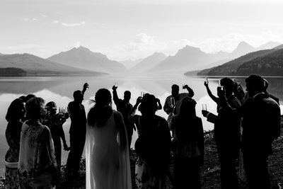 Wedding on Lake McDonald in Glacier National Park