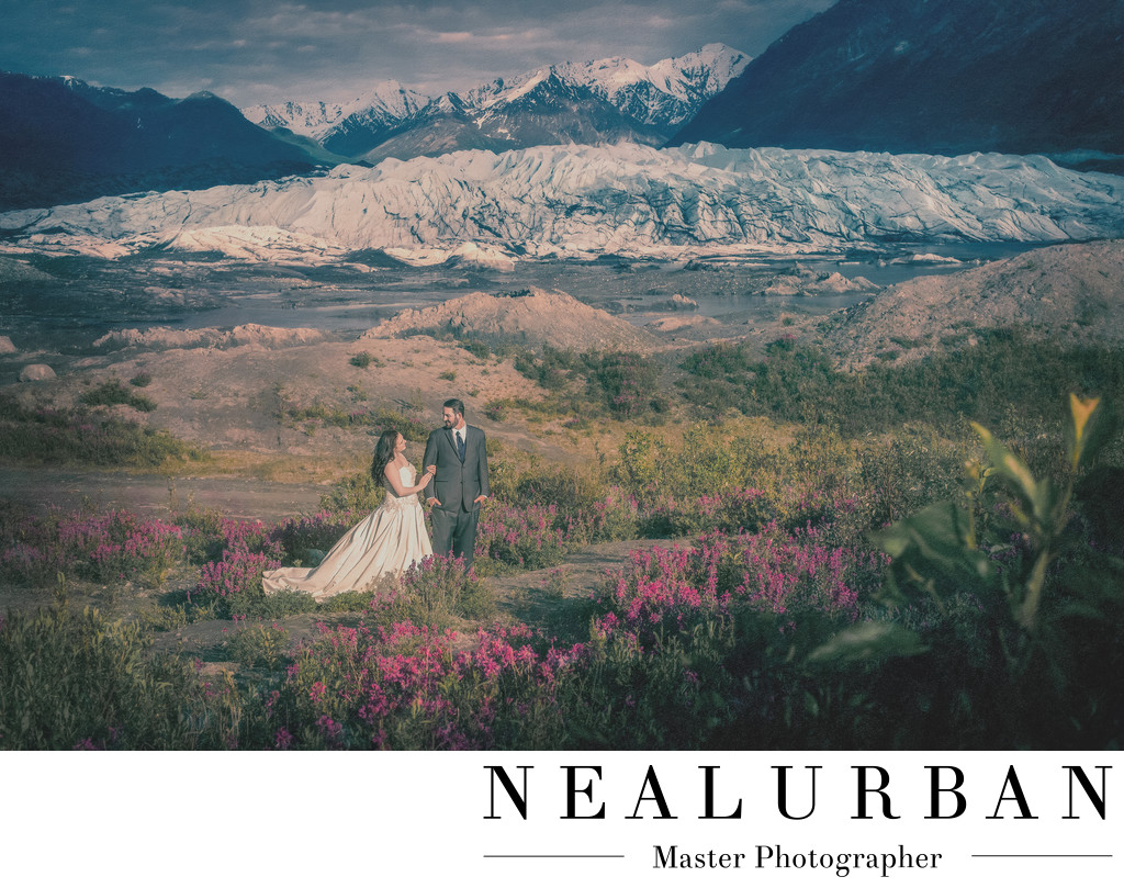 alaska wedding photographer Matanuska Glacier bride groom
