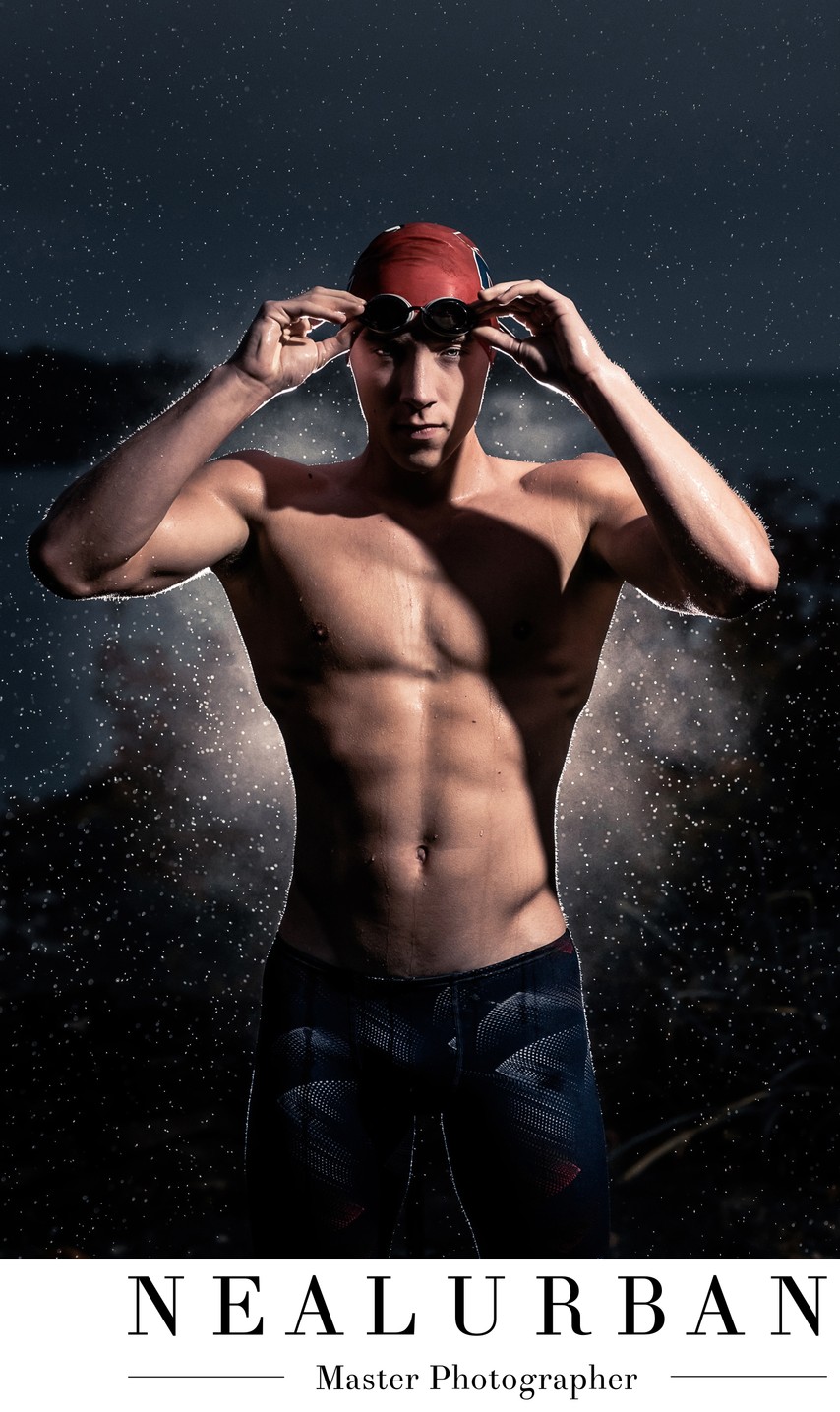 Olympic Swimmer Style Senior Portrait
