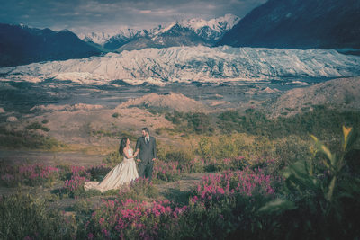 alaska wedding photographer Matanuska Glacier bride groom