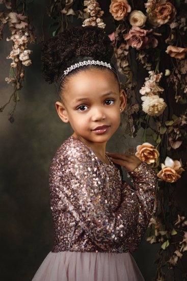 Studio Portrait of a Little Girl