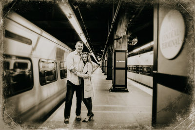 subway wedding photography