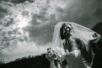 dramatic wedding photo