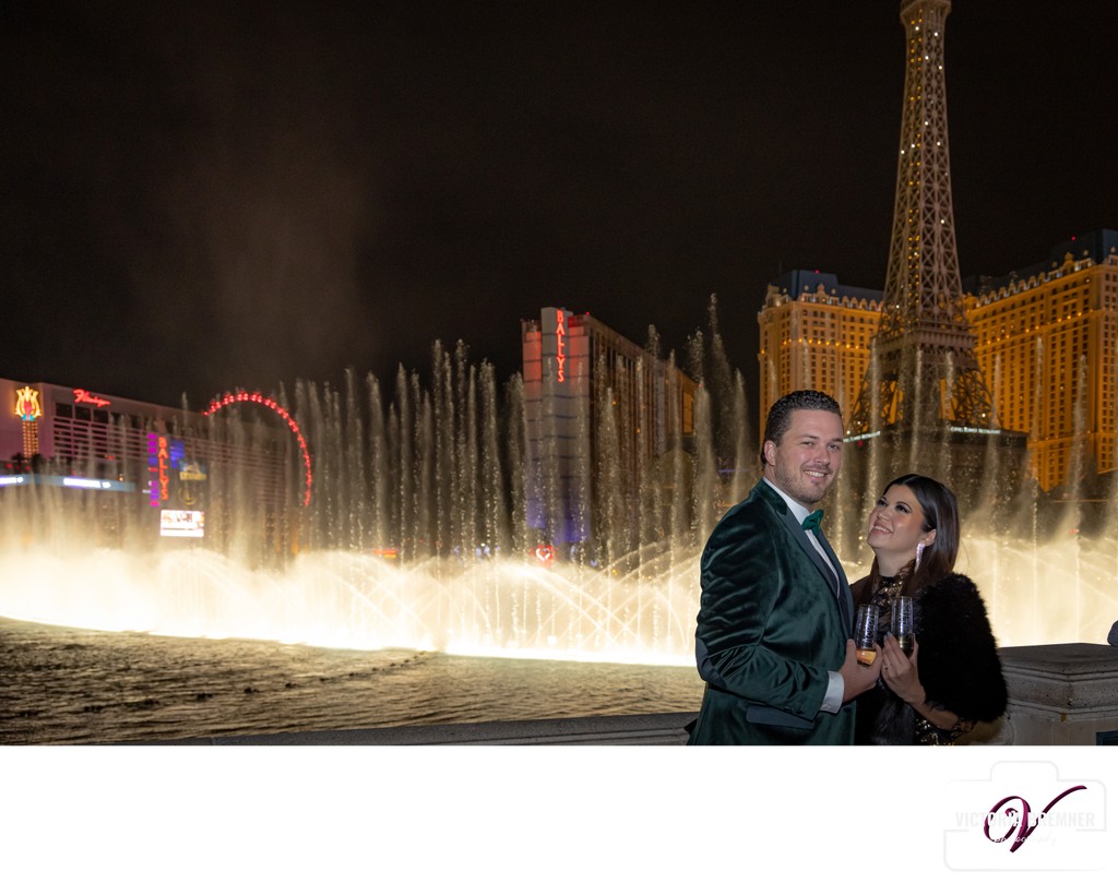 Surprise Proposal Las Vegas Strip Bellagio Fountains