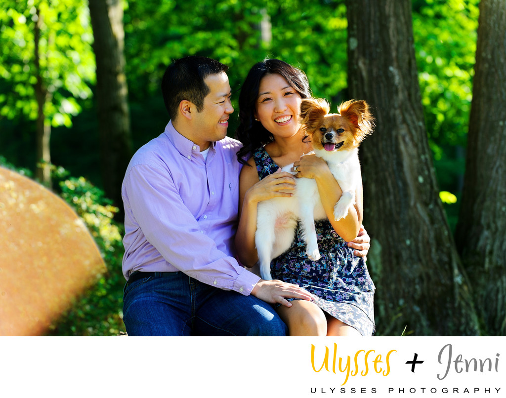 Engagement Photo with Pup