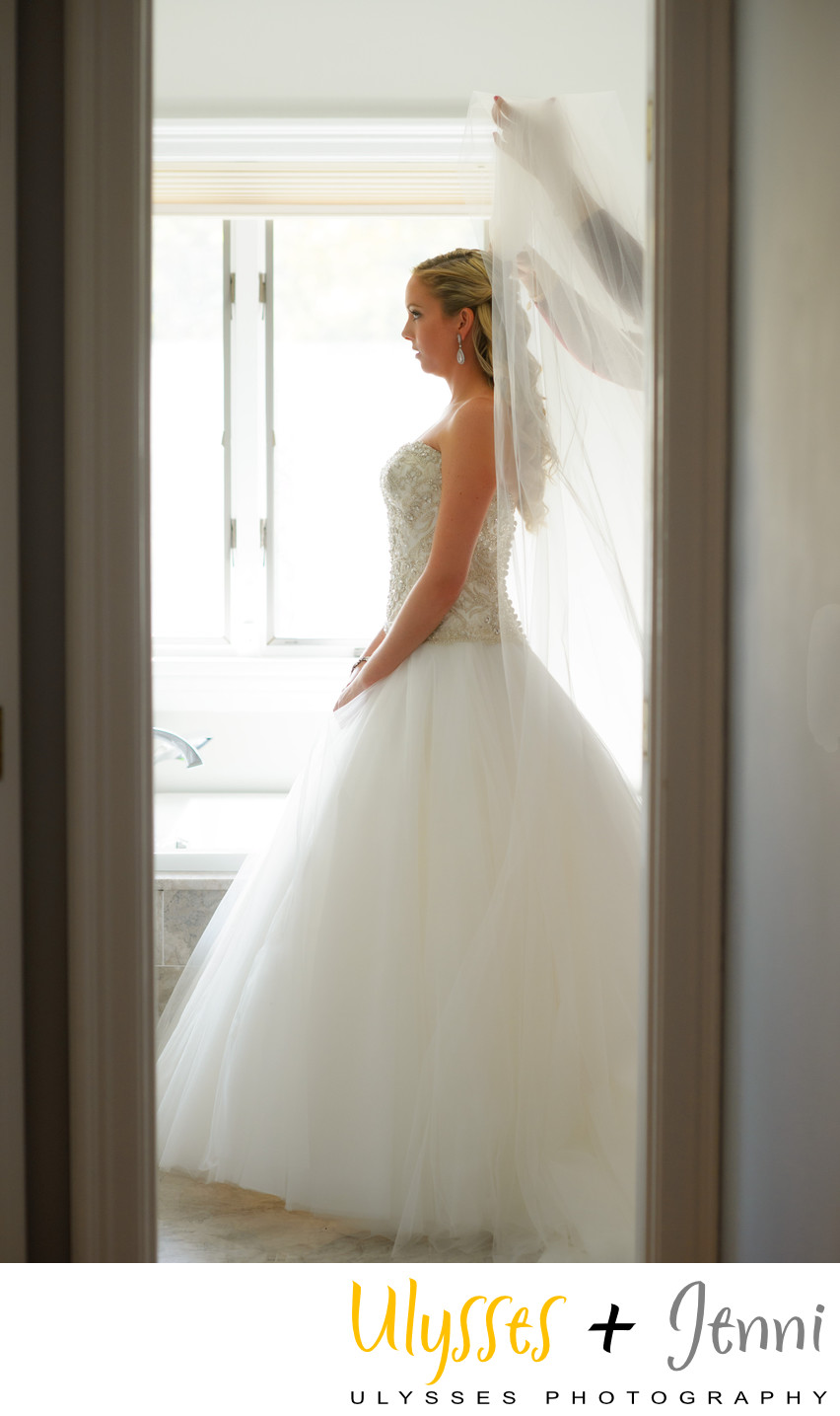 Bride Framed in Doorway