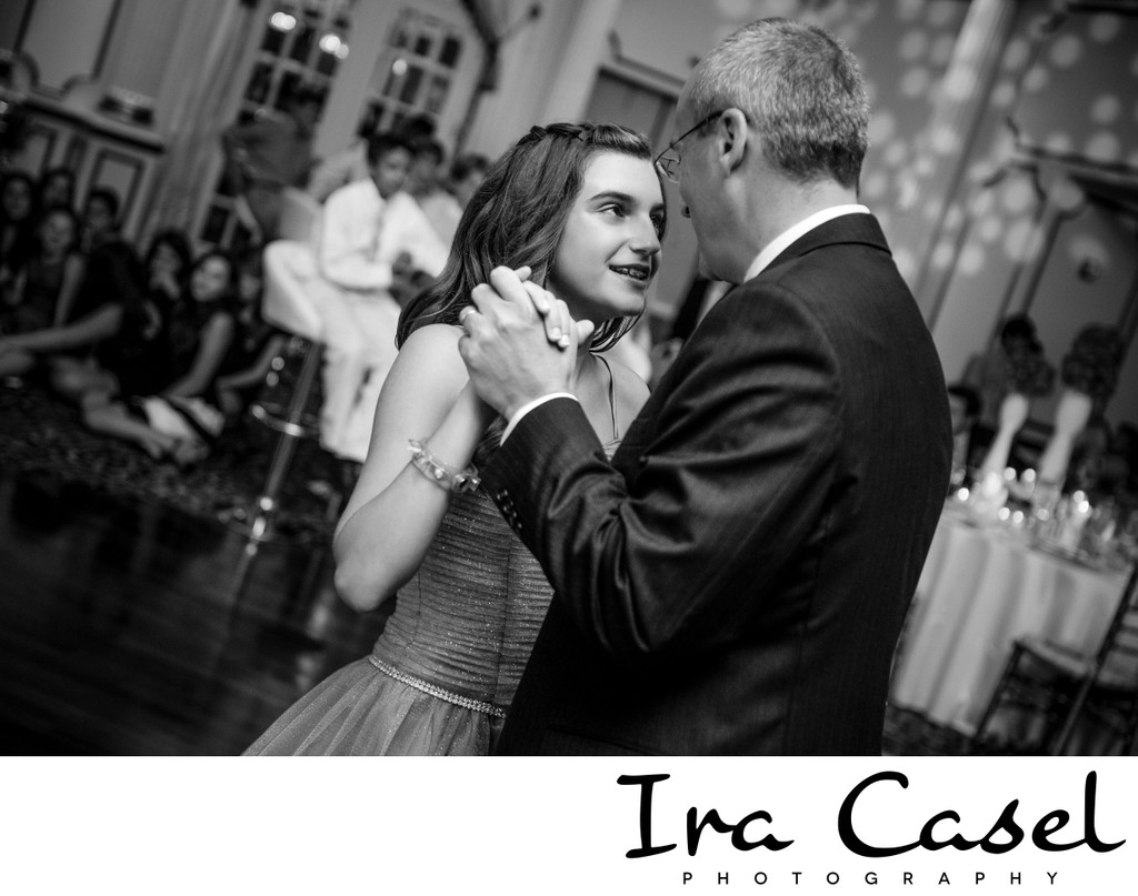 Father-Daughter Dance Picture at Bat Mitzvah