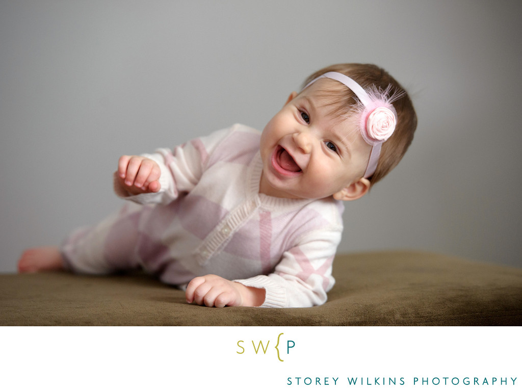 Storey Wilkins Photography Baby Portrait with Laughter