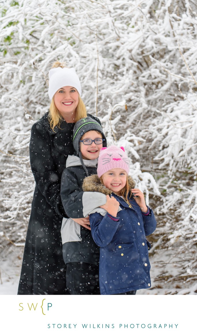 Snow Day Family Photo Fun Snow Day Family Photo Fun