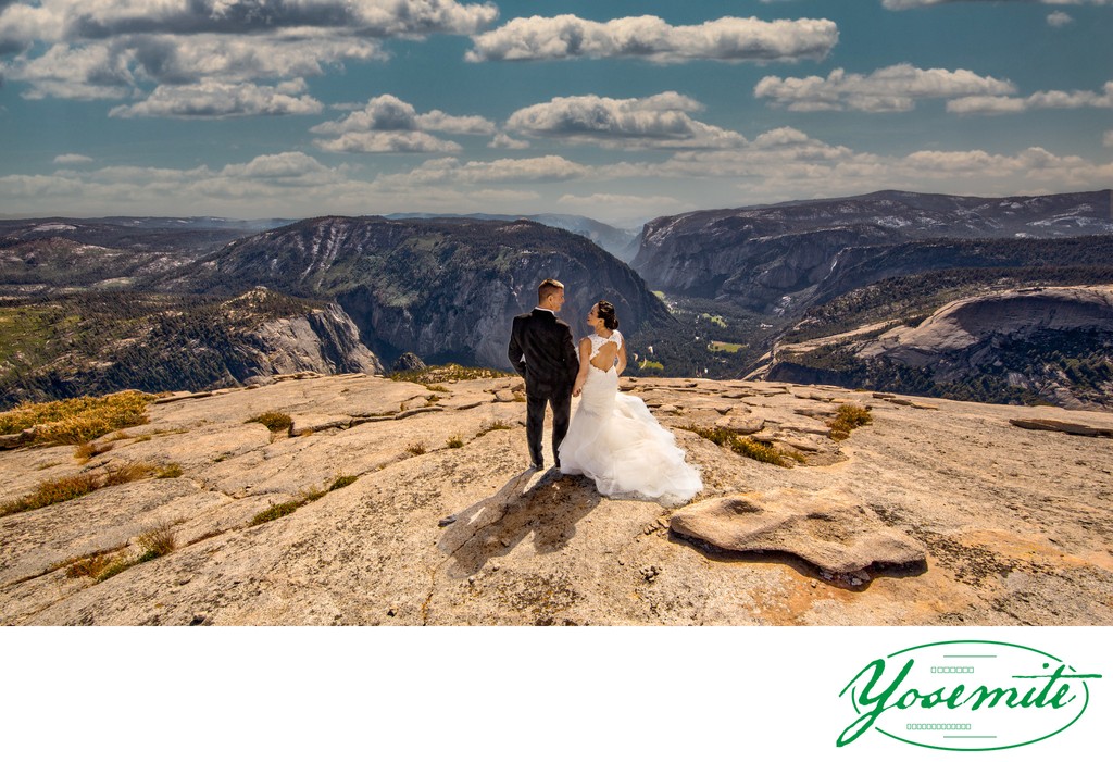 Just Married on Half Dome