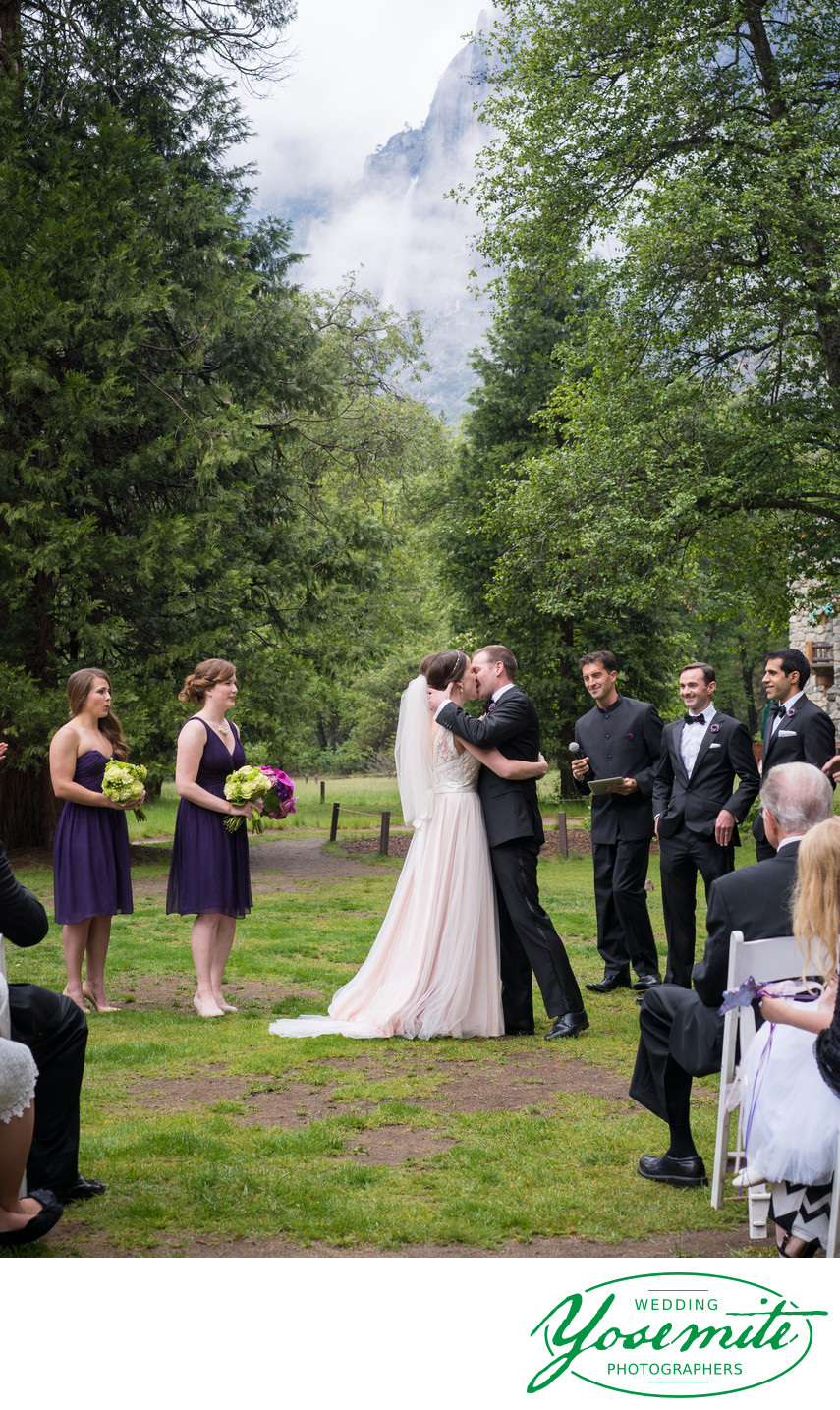 The Kiss During Ceremony At Majestic Yosemite Hotel