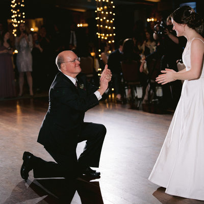 Father and daughter dance at Grand Ball room Normandy Farm