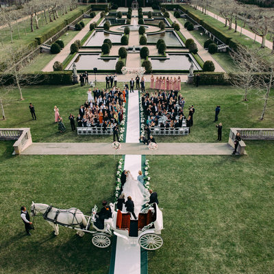 Wedding ceremony photography at Oheka Castle