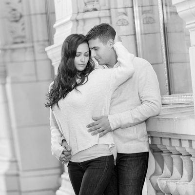 Chicago Engagement Session by Wrigley Building