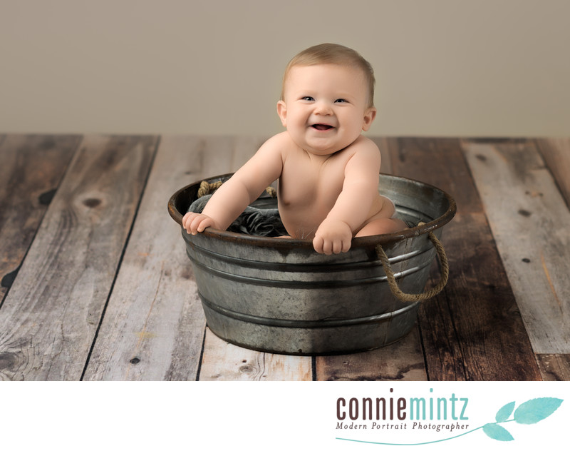 Baby Six Month Sitting Up Portraits Baby Six Month Sitting Up Portraits