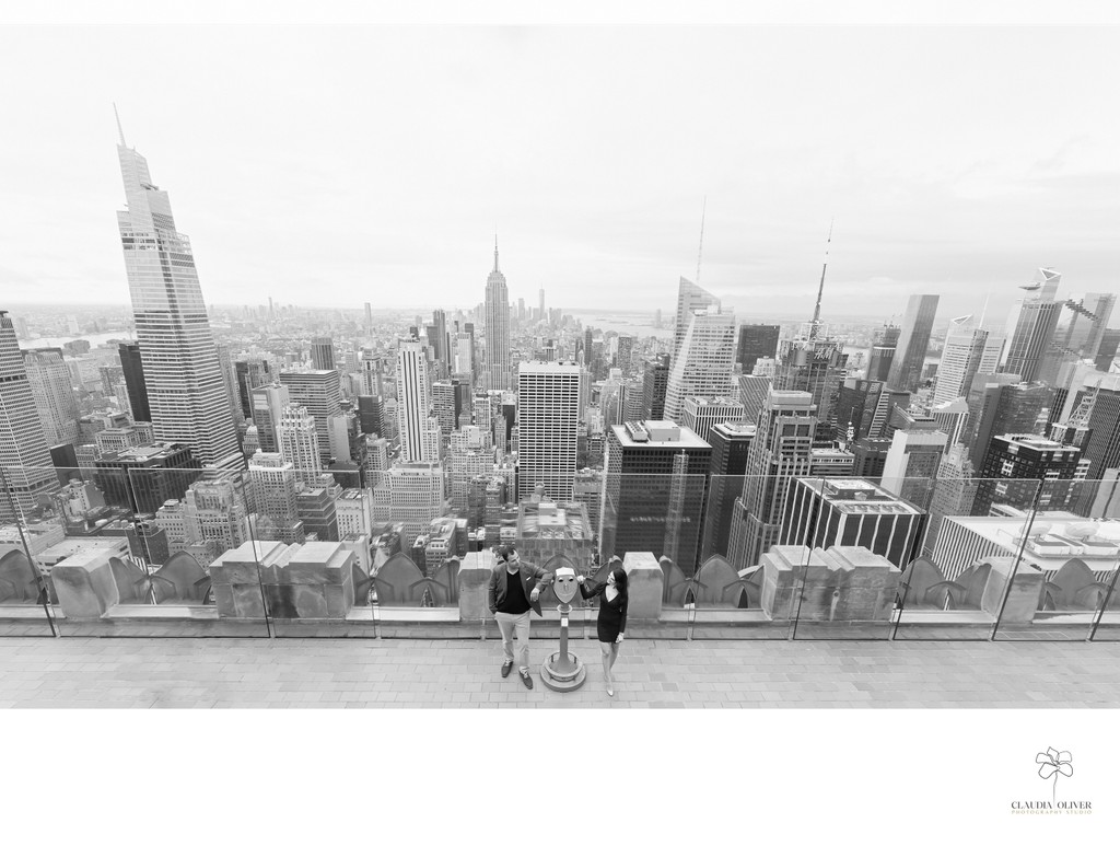 NYC elopement photographer: Top of the Rock