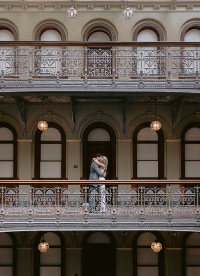 NYC Engagement Photographer: The Beekman, A Thompson Hotel, by Hyatt